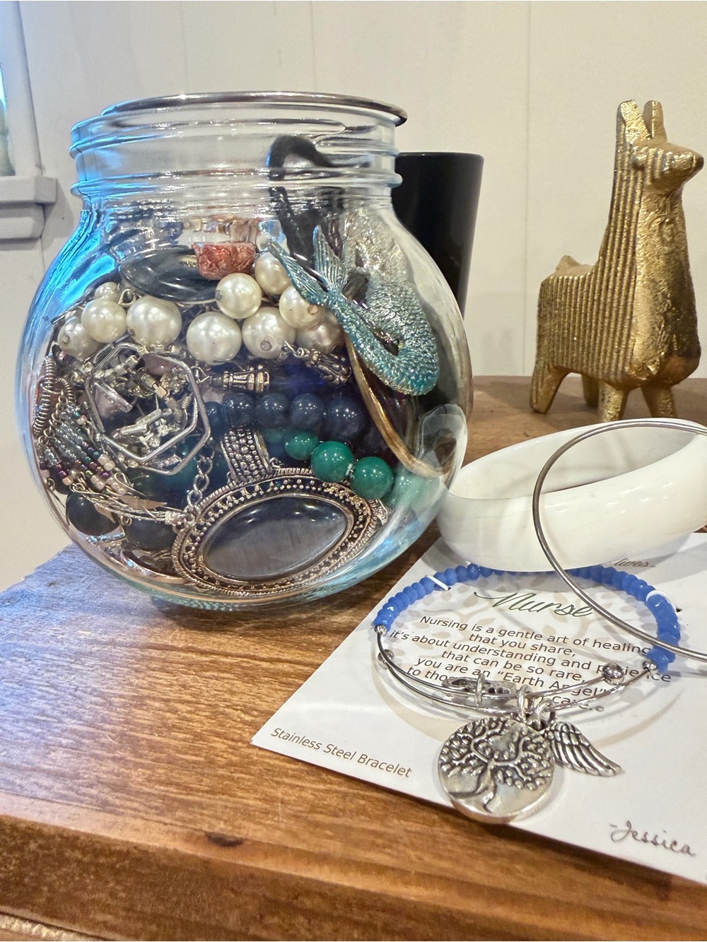 Calm Coastal Keepsake Mystery Jewelry jar Deep- positivity and well being - life